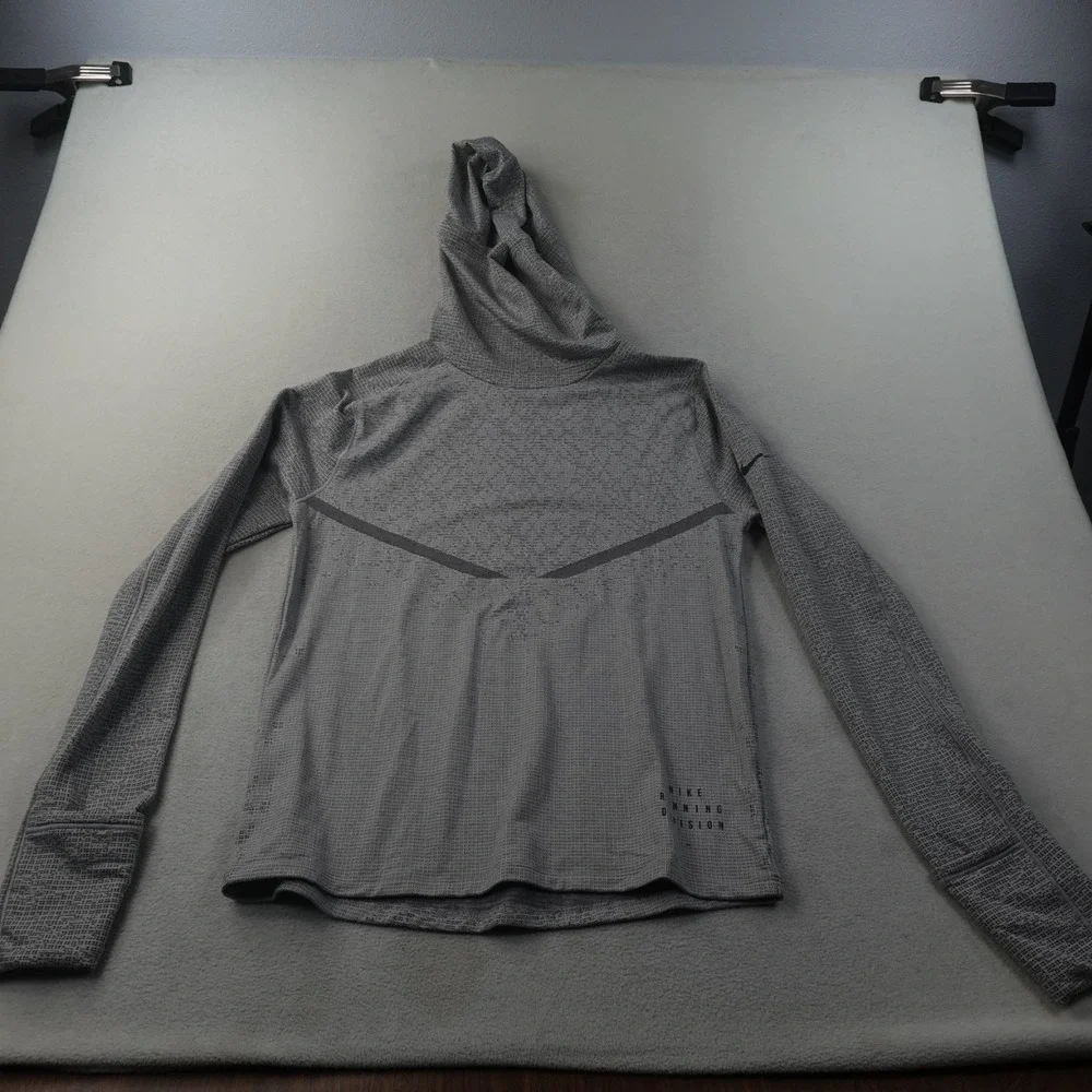 Nike Therma-FIT ADV Run Division Pinnacle Hoodie Mens M Gray DQ6524 Running